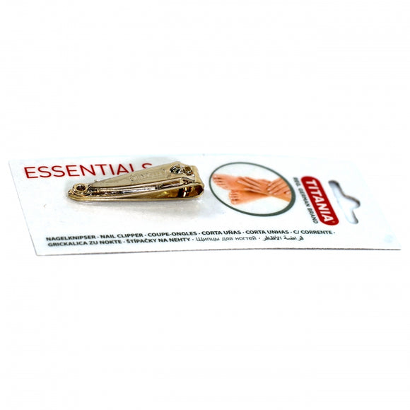 Titania 1055-Nail Cutter With FileSmall,Gold Plated