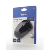 HAMA 182620 "MW-300" OPTICAL WIRELESS MOUSE, 3 BUTTONS, BLACK