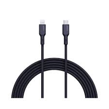 Aukey CB-NCL2 Nylon Braided USB C to Lightning Cable 1.8m - Black