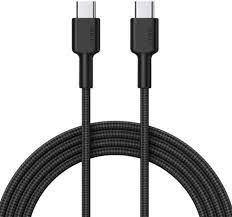 Aukey CB-CD45 USB C- C Nylon Braided Cable  USB2.0 0.9m -Black