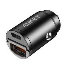 Aukey CC-A3 30W Ultra Small 2-port  Car Charger A+C Port