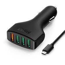 Aukey CC-T9 Qualcomm Quick Charge 3.0 4 Ports 55.5W USB Car Charger