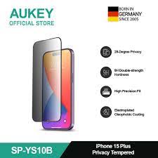 AUKEY SP-YS10B Privacy Screen Protector iphone 15 plus Transparent