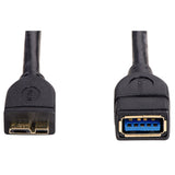 HAMA 54511 USB 3.0 OTG Adapter Cable, micro plug - A socket, black, 0.15 m