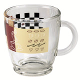 XAVAX 111084 Glass Coffee Cup, with decorations, 1 piece