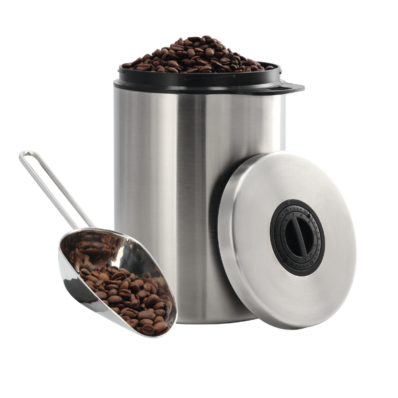 XAVAX 111250 Stainless Steel Tin for 1 kg of Coffee Beans, with Scoop