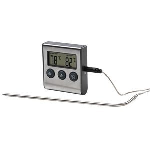 XAVAX 111381  Digital Meat Thermometer with Timer, Cable Sensor