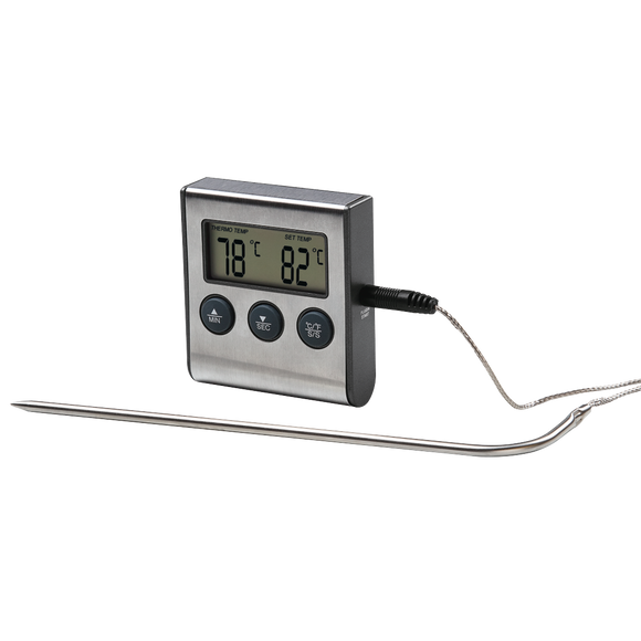 XAVAX 111381  Digital Meat Thermometer with Timer, Cable Sensor