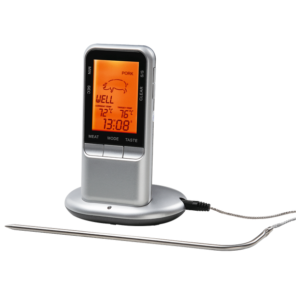 XAVAX 111382 Digital Meat Thermometer with Timer, wireless sensor