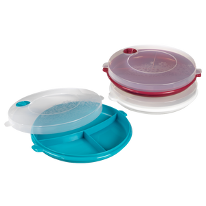 XAVAX 111547 Set of Microwave Plates, colourful, 3 parts