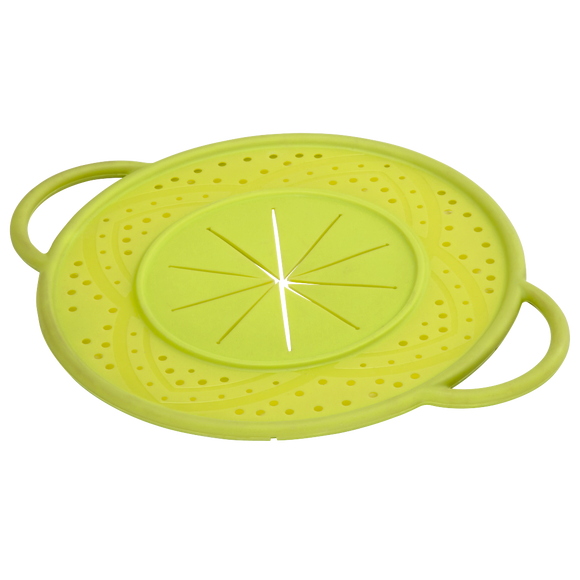 XAVAX 111558 Boil Over Safeguard, made of silicone, round, 21 cm, green