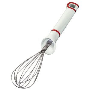 XAVAX 111574 Wire Whisk, stainless steel beater, 31 cm, red/white