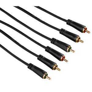 HAMA 122148 YUV Connecting Cable, 3 RCA plugs - 3 RCA plugs, gold-plated, 3.0