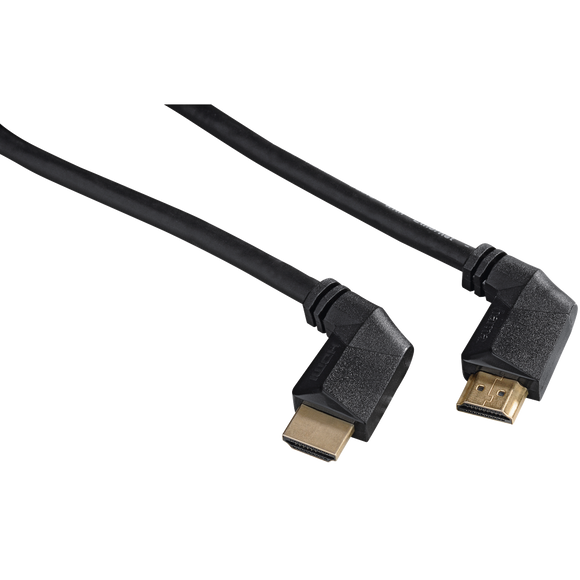 HAMA 122222 High Speed HDMI™ Cable, plug - plug, 90°, Ethernet, gold-plated, 2.0 m