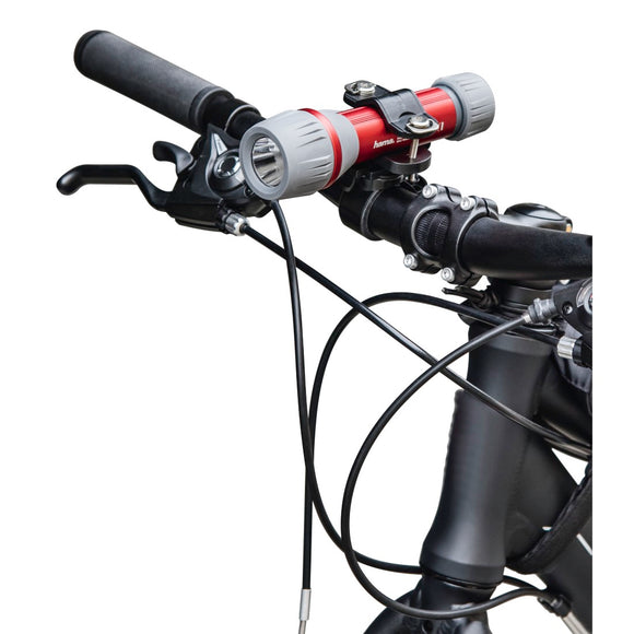 HAMA 136674 Universal Torch Mount for Handlebars, can be rotated 360°, black