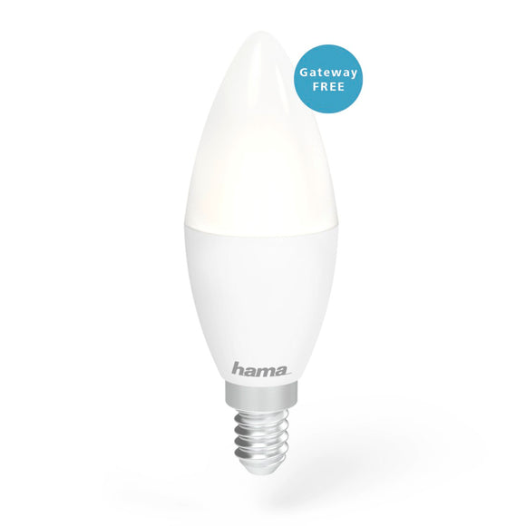 Hama 176559 WiFi-LED Light, E14, 4.5W, white, can be dimmed