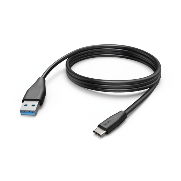 HAMA 178398 Charging/Data Cable, USB Type-C - USB 3.1 A Plug, 2 m, black