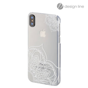 HAMA 181647 "Lotus" Cover for Apple iPhone X, transparent/white