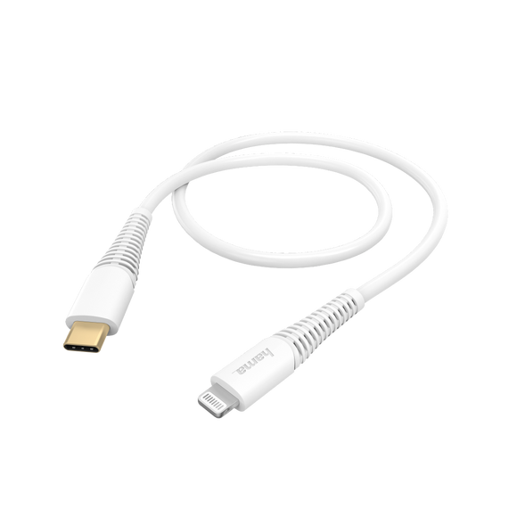 HAMA 183309 Fast Charging/Data Cable, USB-C - Lightning, 1.5 m, white