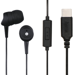 Hama 184105 "Basic4Phone USB-C" Headphones,In-Ear,Microphone,Cable Kink Protect