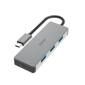 HAMA 200105 USB-C Hub, 4 Ports, USB 3.2 Gen 2, 10 Gbit/s, aluminium