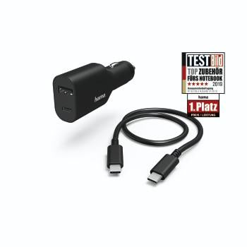 Hama  54177 USB-C PSU for Cars, Power Delivery (PD), 5-20V/70W, USB-C Cable,1 m