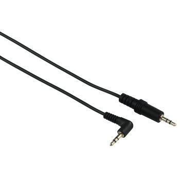 Hama 54554 3.5 mm Jack Cable, 90° plug - plug, stereo, 0.5 m