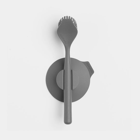 Brabantia 117589 Dish Brush with Suction Cup Holder Dark Grey