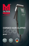 MOSER 1400-0392 HAIR CLIPPER GREEN UK-PLUG