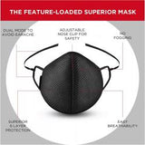 V-SAVE VIP Face Mask Single Piece In Medium & Large Size - Black