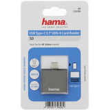 HAMA 124186 USB 3.1 CARD READER, SD UHS-II, USB 3.1 TYPE-C