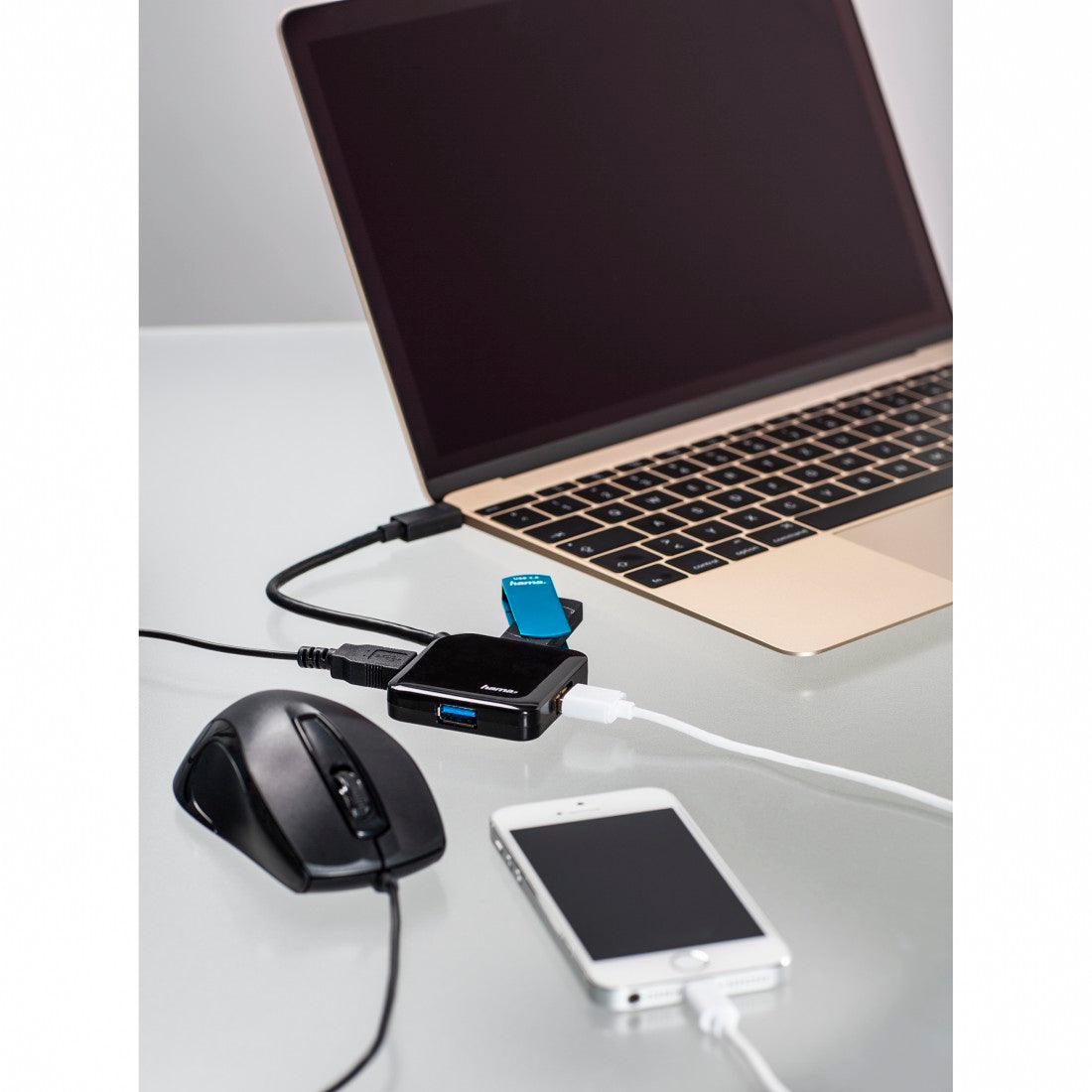 HAMA 135750 USB 3.1 TYPE-C HUB 1:4, BUS POWERED – Tecnaura