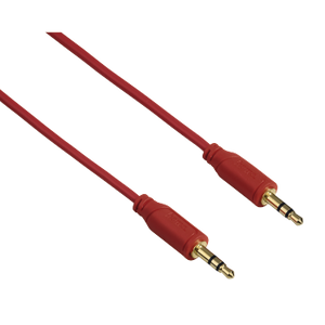 Hama  135783 "Flexi-Slim" 3.5 mm Audio Jack Cable, gold-plated, red, 0.75 m