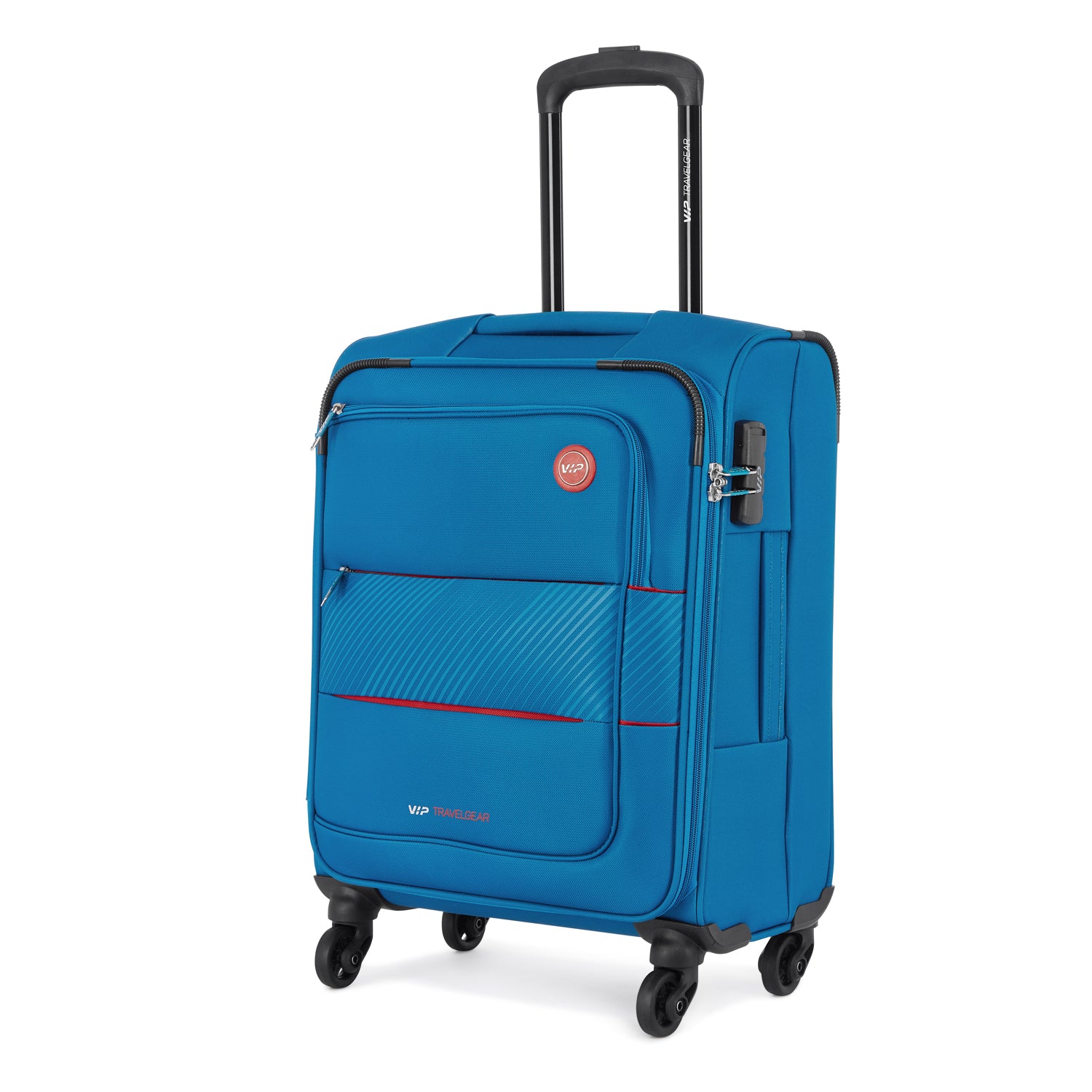 VIP Hard Trolley Bag Medium Size | 8 Wheel Polyester Luggage Bag 65 cm with  TSA Lock | Durable Check in Suitcase for Travel (Blue) : Amazon.in: Fashion