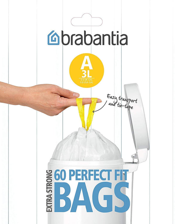 Brabantia 348983 PerfectFit Bags A,3 litre [60 bag]