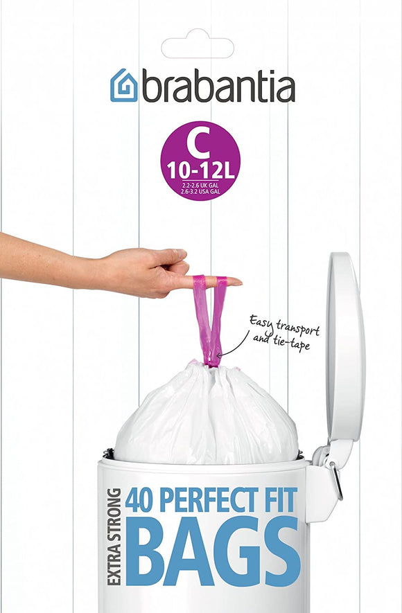 Brabantia 361982 PerfectFit Bags C,10-12 litre [40 bag]
