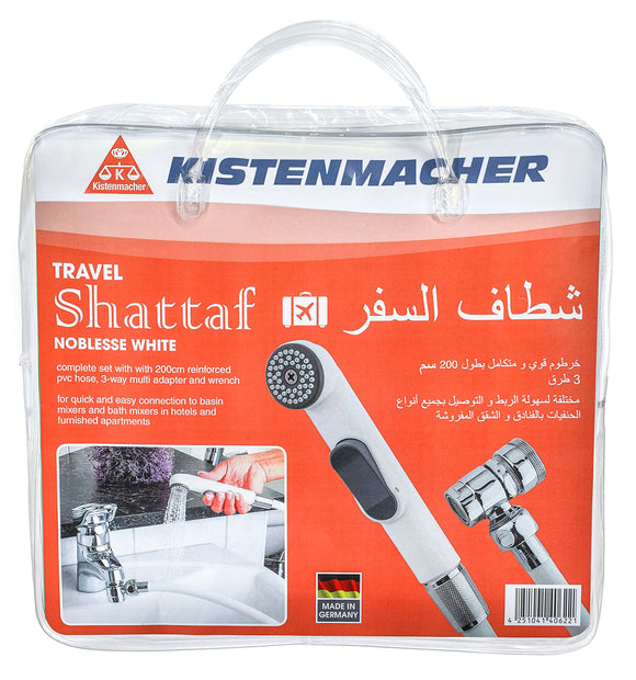 KISTENMACHER TRAVEL SHATTAF Set with automatic 3-way diverter, Made in Germany