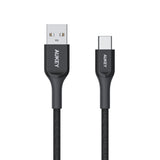 Aukey CB-AKC2 USB A-C Quick Charge 3.0 Kevlar Cable - 2m, Black