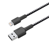 Aukey CB-BAL3 USB A-Lightning Nylon Braided MFI Cable - 1.2m- Black