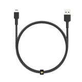 Aukey CB-BAL3 USB A-Lightning Nylon Braided MFI Cable - 1.2m- Black
