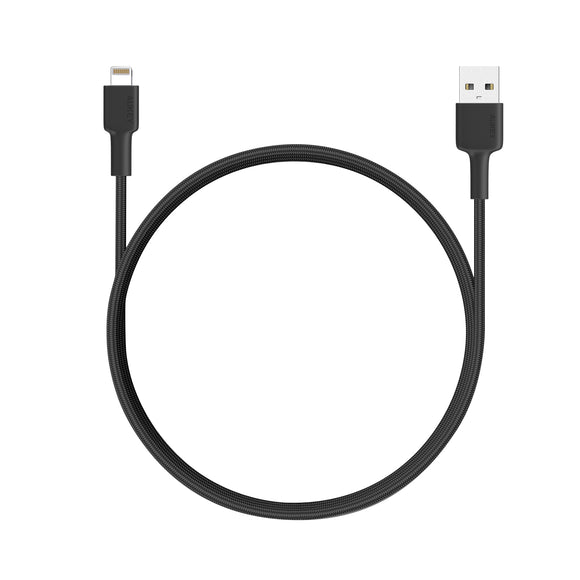 Aukey CB-BAL4 MFi Lightning Sync & Charge Braided Cable 2m - Black