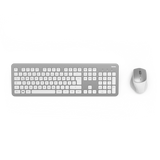 Hama D3182676 "KMW-700" Wireless Keyboard / Mouse Set, silver / white