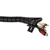 HAMA 20643 Cable Bundle Tube, 2 m, 25 mm, black