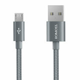 ROMOSS MUCB05N56G Braided Style Micro USB Cable Space Grey 1m