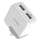 ROMOSS ICHARGER 12S Dual USB Charger White W/UK Plug