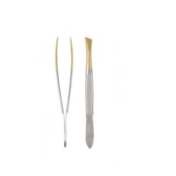 Titania 1060/Gb Tweezers Point Gold Plated,Slanted