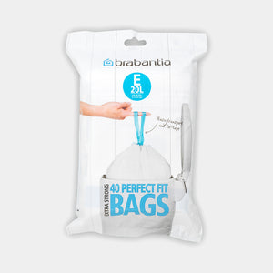 Brabantia 362002 PerfectFit Bags E,20 litre [40 bag]