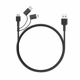 Aukey CB-BAL5 3in1 MFI Lightning Cable With Micro USB & USB C Cable